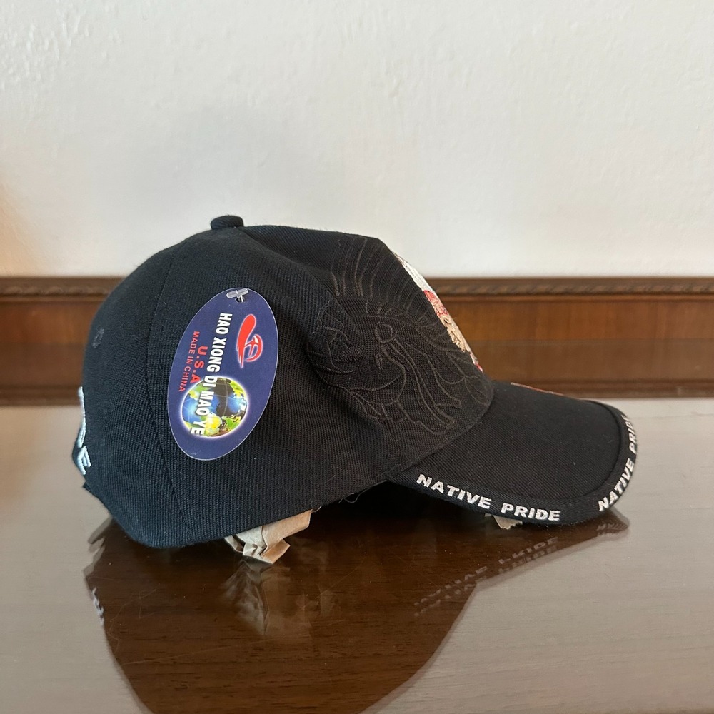 Native Pride Indian American Chief Feathers Baseball Cap Hat - Picture 5 of 5